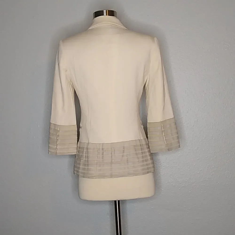 Elizabeth and James Spring Wool Leather‎ Blazer 2
